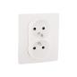Legrand Niloe biały - gniazdo podwójne (+0) z przesłonami