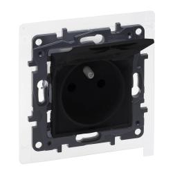 Legrand Niloe Step czarny - gniazdo bryzgoszczelne (+0) Legrand