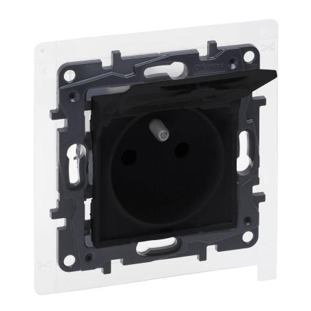 Legrand Niloe Step czarny - gniazdo bryzgoszczelne (+0)