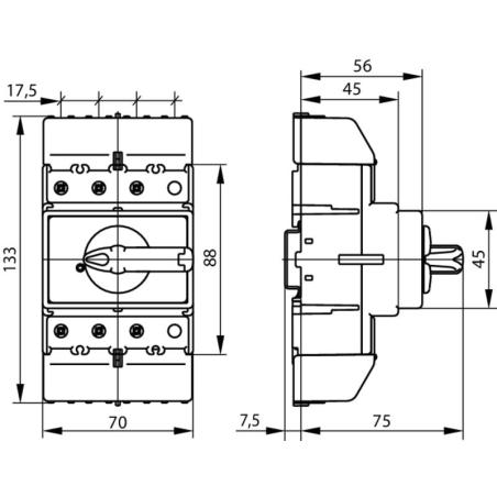 Rozłącznik dla fotowoltaiki RSI-F 4-torowy RSI-4032F W03 Spamel