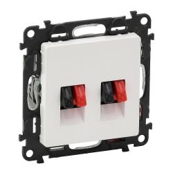 Legrand Valena Life biały - gniazdo podwójne głośnikowe Legrand