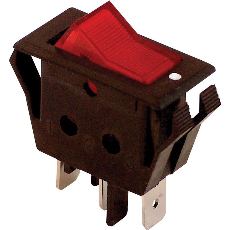 Wyłącznik kołyskowy włącz-wyłącz czerwony TES-11