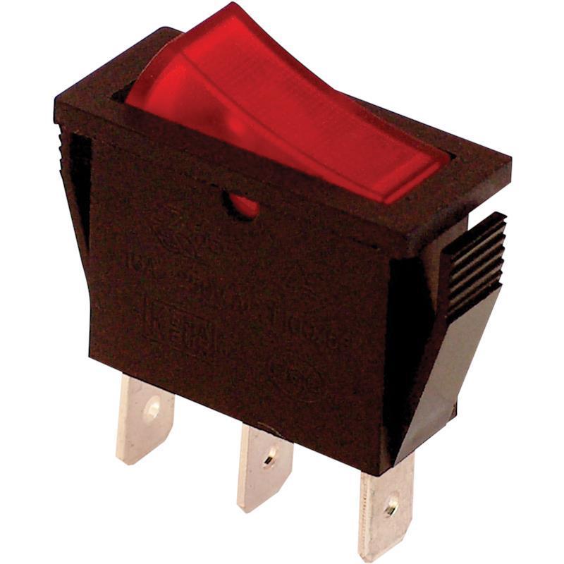 Wyłącznik kołyskowy włącz-wyłącz czerwony TES-21