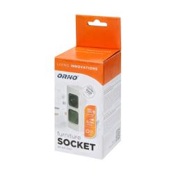 Gniazdo meblowe podszafkowe 230V z wyłącznikiem - OR-AE-1302 Orno