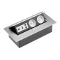 Gniazda wpuszczane w blat 2x230V, USB, MINIJACK, RJ45 - AE-PB02GU-53 Gniazda wpuszczane w blat 2x230V, USB, MINIJACK, RJ45 - AE-PB02GU-53