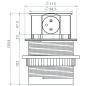Gniazdo wpuszczane w blat 4x250V AC OR-AE-1341