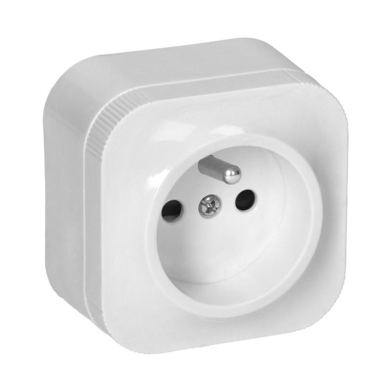 Gniazdo pojedyncze ToDo 2P+Z IP20, biały