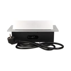 Gniazda wpuszczane w blat 3x250V z grubym rantem 1,5 m srebrne OR-AE-1338/G Orno