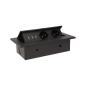 Gniazda wpuszczane w blat 2x250V 3xUSB z grubym rantem OR-AE-1324 czarny Gniazda wpuszczane w blat 2x250V 3xUSB z grubym rantem OR-AE-1324 czarny