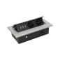 Gniazda wpuszczane w blat 2x250V 3xUSB z grubym rantem OR-AE-1324 srebrny Gniazda wpuszczane w blat 2x250V 3xUSB z grubym rantem OR-AE-1324 srebrny