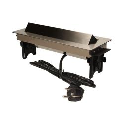 Gniazdo wpuszczane w blat 3x250V w niklowanej obudowie z USB 1,8 m OR-AE-1364 Orno