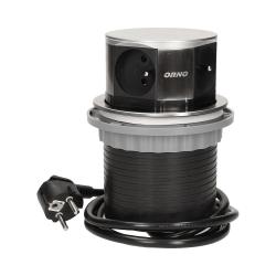 Gniazdo wpuszczane w blat 4x250V 1,5m INOX OR-AE-1380