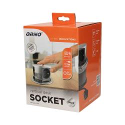 Gniazdo wpuszczane w blat 4x250V 1,5m INOX OR-AE-1380 Orno