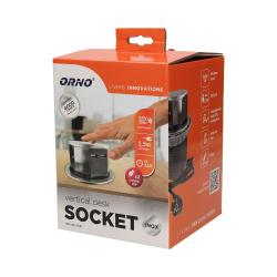 Gniazdo wpuszczane w blat 3x250V z ładowarką USB 1,5m INOX OR-AE-1381 Orno