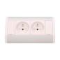 Gniazdo meblowe 2x250V OR-GM-9005/W-G