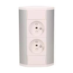Gniazdo meblowe 2x250V OR-GM-9005/W-G Orno
