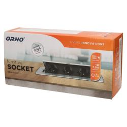 Gniazdo wpuszczane w blat 3x250V OR-AE-1337/C Orno