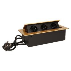 Gniazdo wpuszczane w blat 3x250V OR-AE-1337/C Orno