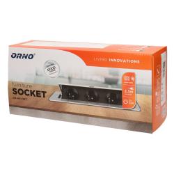 Gniazdo wpuszczane w blat 3x250V OR-AE-1337/GR Orno