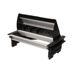 Gniazdo wpuszczane w blat 2x250V, 2xUSB OR-AE-1362