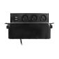 Gniazdo wpuszczane w blat 3x250V, 2xUSB OR-GM-9009/B-G