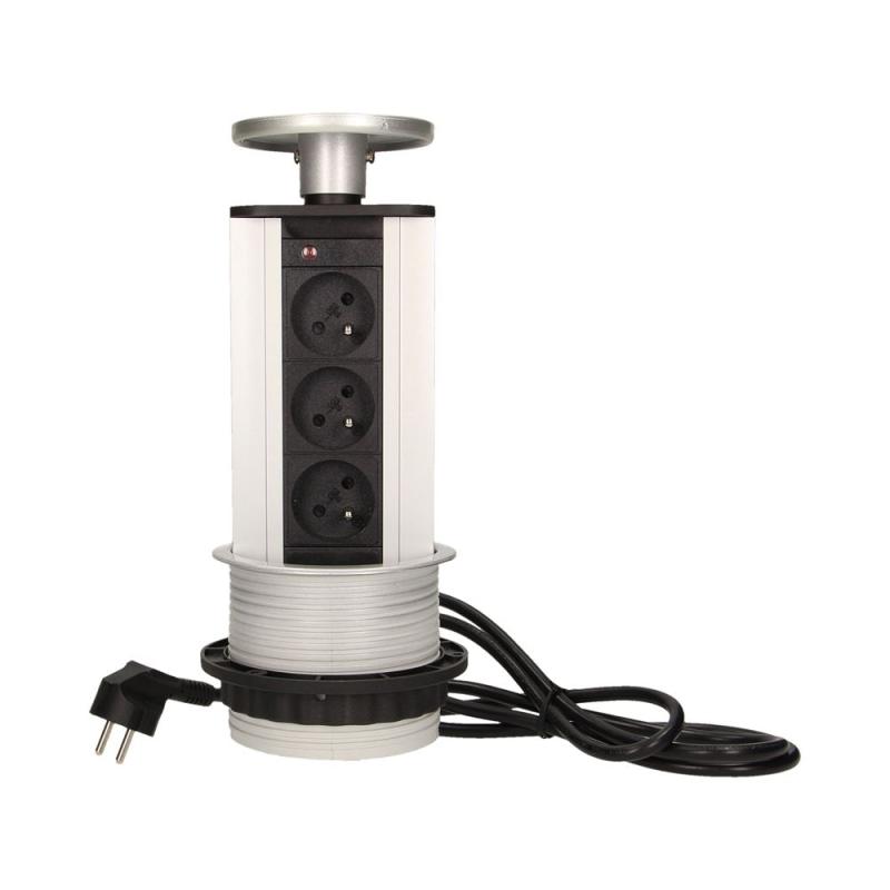 Gniazdo wpuszczane w blat 3x250V OR-AE-1351 Gniazdo wpuszczane w blat 3x250V OR-AE-1351