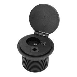 Gniazdo wpuszczane w blat 1x250V, 2xUSB OR-GM-9015/B Orno