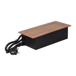 Gniazdo wpuszczane w blat 3x250V OR-AE-1337(GS)/C schuko Orno