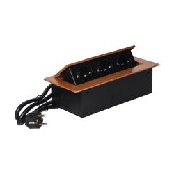 Gniazdo wpuszczane w blat 3x250V OR-AE-1337(GS)/C schuko Orno