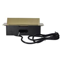 Gniazdo wpuszczane w blat 2x250V, 2xUSB OR-AE-13126(GS)/BR schuko Orno