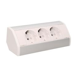 Gniazdo meblowe 3x250V OR-GM-9001/W-G(GS) schuko Orno