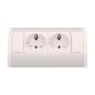 Gniazdo meblowe 2x250V OR-GM-9005/W-G(GS) schuko
