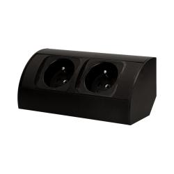 Gniazdo meblowe podszafkowe 2x230V - OR-AE-1303/B
