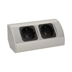 Gniazdo meblowe podszafkowe 2x230V - OR-AE-1303/G(GS) schuko Orno