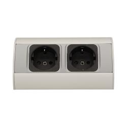 Gniazdo meblowe podszafkowe 2x230V - OR-AE-1303/G(GS) schuko Orno