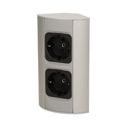Gniazdo meblowe podszafkowe 2x230V - OR-AE-1303/G(GS) schuko Orno
