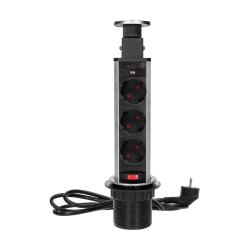 Gniazdo wpuszczane w blat 3x250V AC OR-AE-1348(GS)