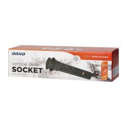 Gniazdo wpuszcane 6cm 3x250V z ładowarką USB blokadą 1,8 m OR-AE-1349(GS)/B schuko Orno