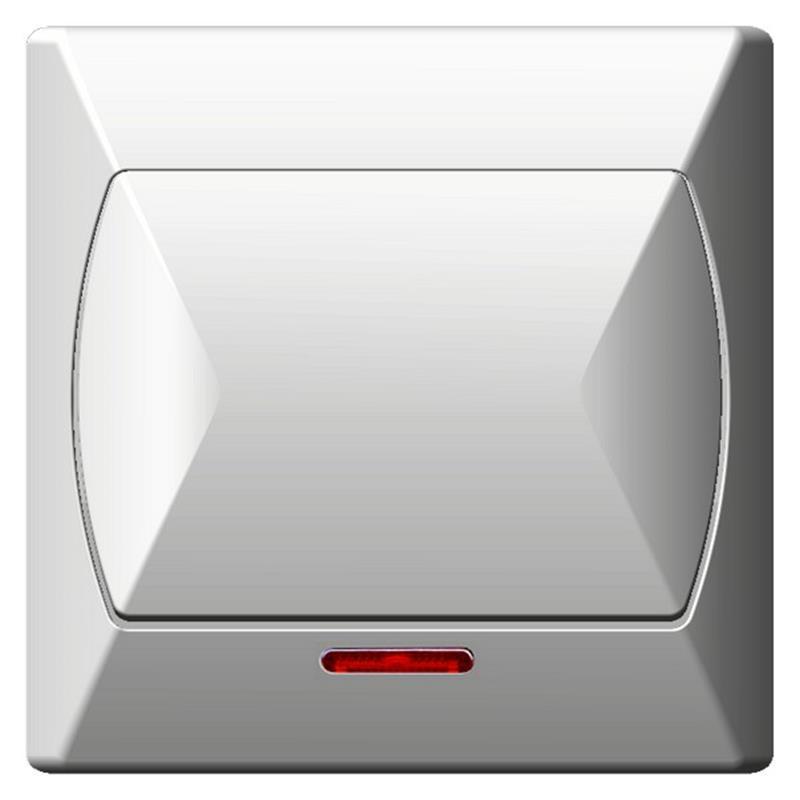 Ospel Akcent biały - łącznik jednobiegunowy ŁP-1AS/00