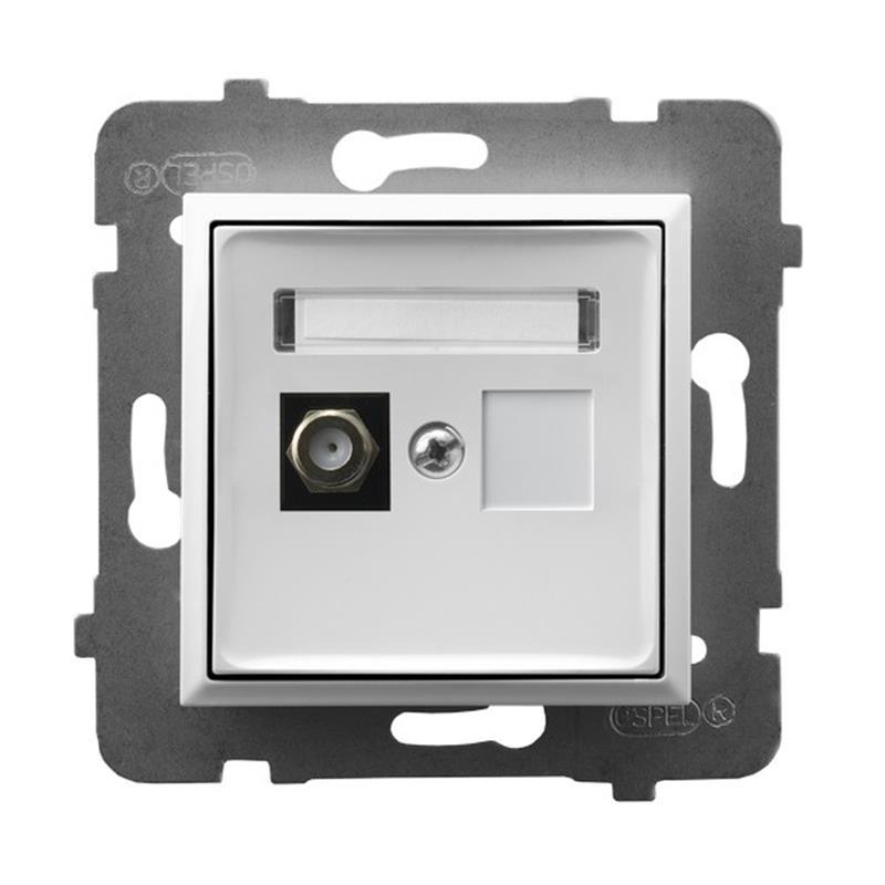 Ospel Aria biały - gniazdo antenowe typu F GPA-1UF/m/00