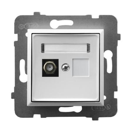 Ospel Aria biały - gniazdo antenowe typu F GPA-1UF/m/00