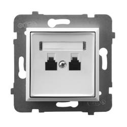 Ospel Aria biały - gniazdo telefoniczne GPT-2UN/m/00