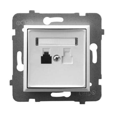 Ospel Aria biały - gniazdo telefoniczne GPT-1U/m/00