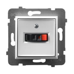 Ospel Aria biały - gniazdo głośnikowe GG-1U/m/00