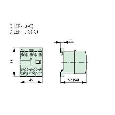 Stycznik pomocniczy DILER-31 24V DC 3NO+1NC