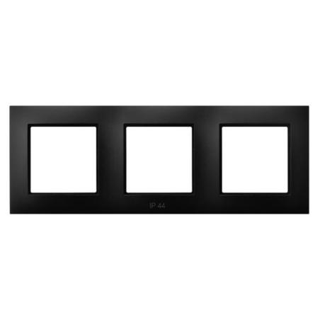 Ospel Aria czarny - ramka IP44 RH-3U/33