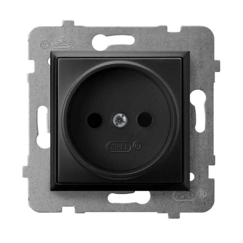Ospel Aria czarny - gniazdo pojedyncze GP-1U/m/33