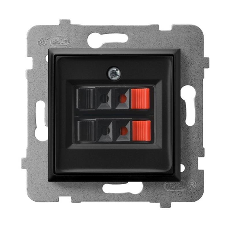 Ospel Aria czarny - gniazdo głośnikowe GG-2U/m/33