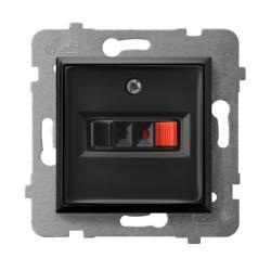 Ospel Aria czarny - gniazdo głośnikowe GG-1U/m/33