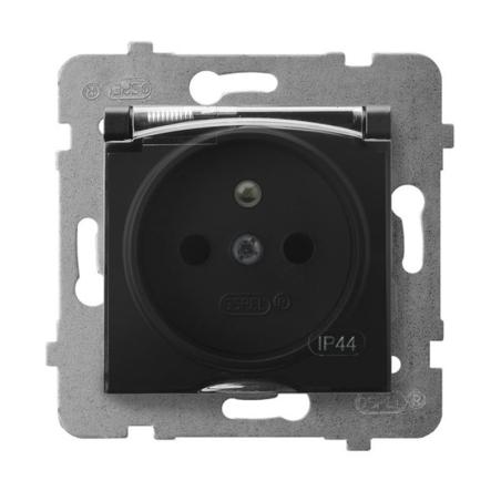 Ospel Aria czarny - gniazdo bryzgoszczelne GPH-1UZ/m/33/d